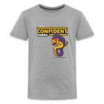 Confident Cobra Character Comfort Kids Tee - heather gray