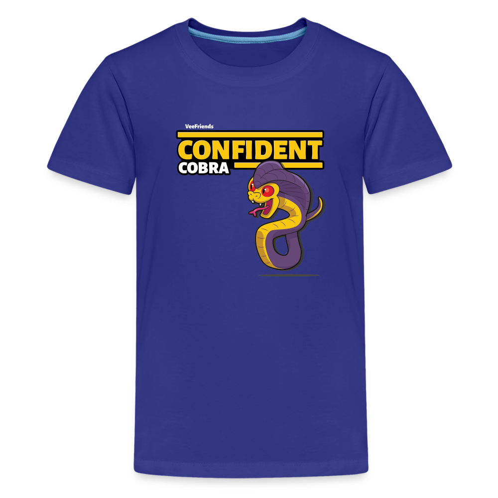 Confident Cobra Character Comfort Kids Tee - royal blue