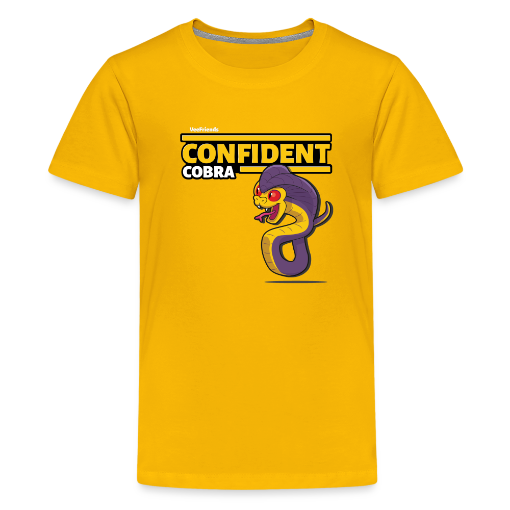 Confident Cobra Character Comfort Kids Tee - sun yellow