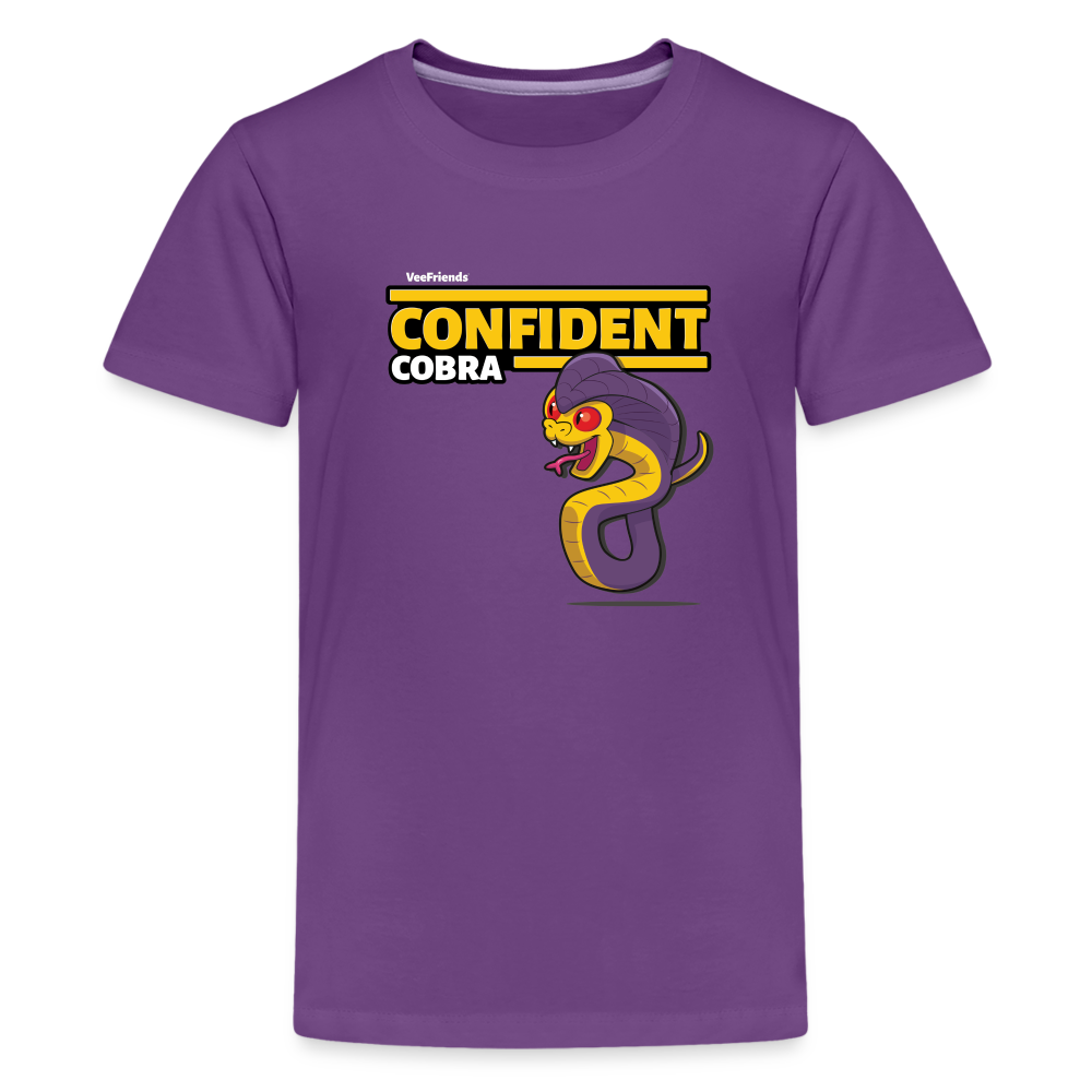 Confident Cobra Character Comfort Kids Tee - purple