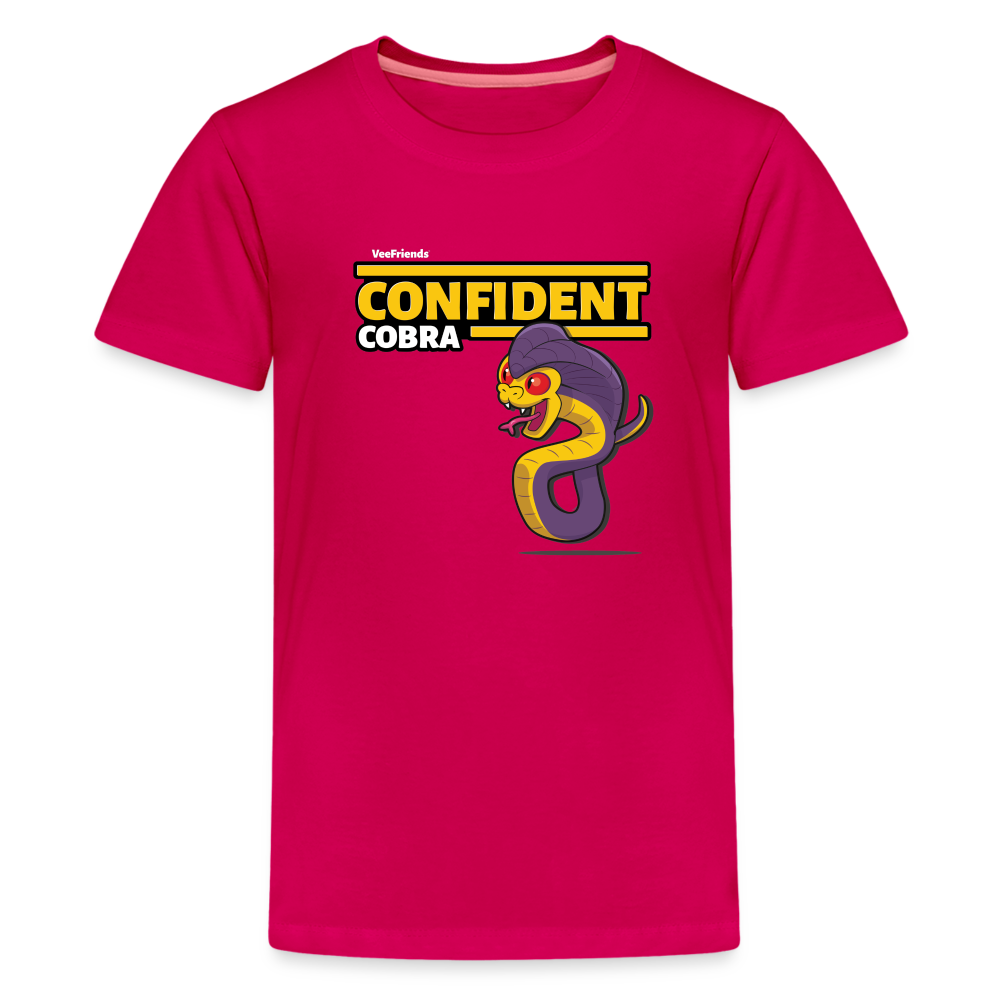 Confident Cobra Character Comfort Kids Tee - dark pink
