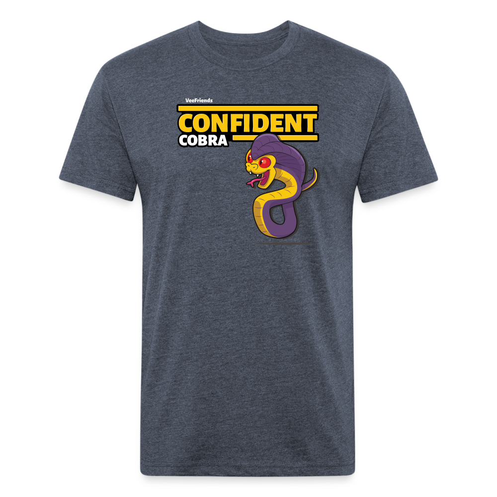 Confident Cobra Character Comfort Adult Tee - heather navy