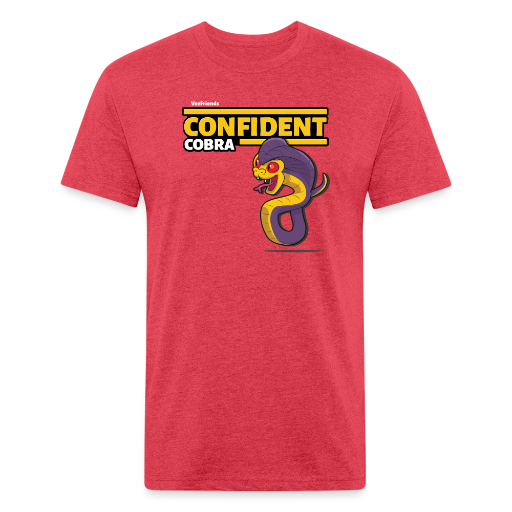 Confident Cobra Character Comfort Adult Tee - heather red