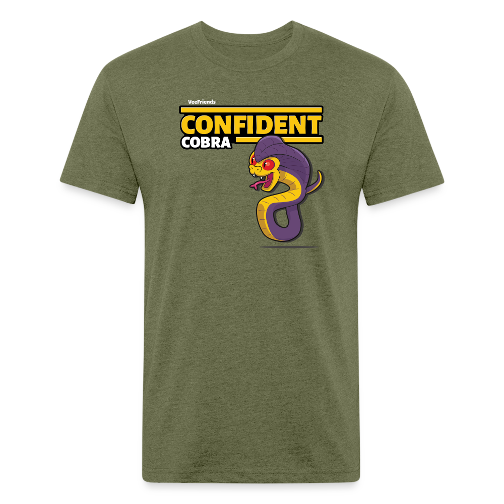 Confident Cobra Character Comfort Adult Tee - heather military green