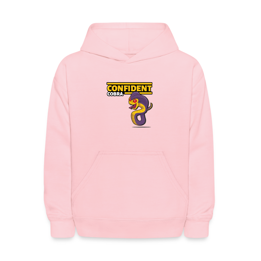 Confident Cobra Character Comfort Kids Hoodie - pink