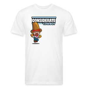 Considerate Cowboy Character Comfort Adult Tee - white