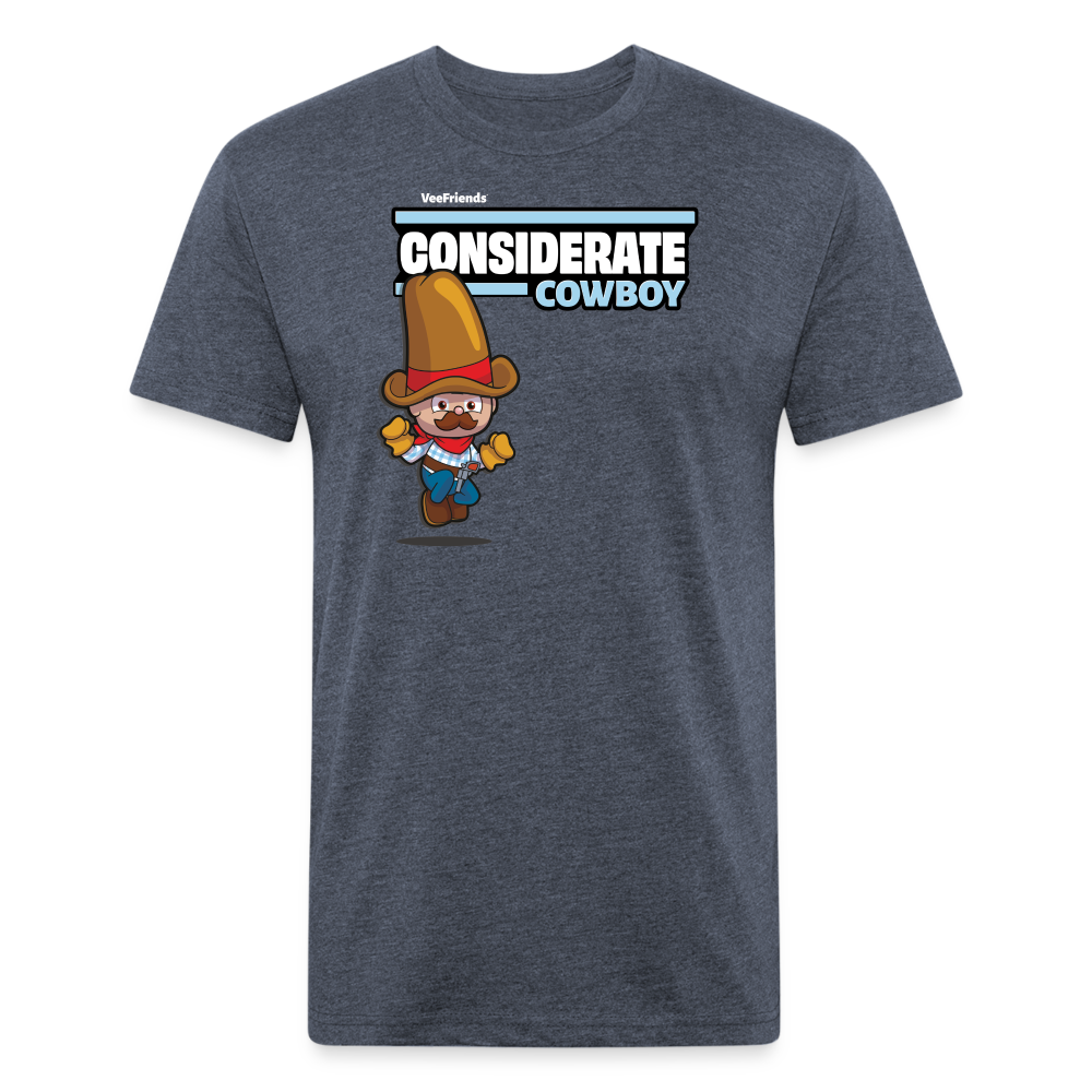 Considerate Cowboy Character Comfort Adult Tee - heather navy