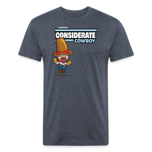 Considerate Cowboy Character Comfort Adult Tee - heather navy
