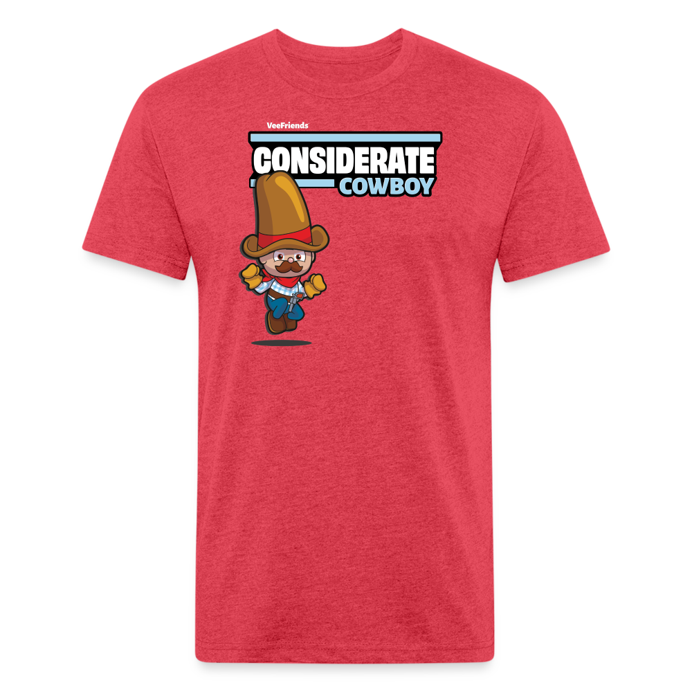 Considerate Cowboy Character Comfort Adult Tee - heather red