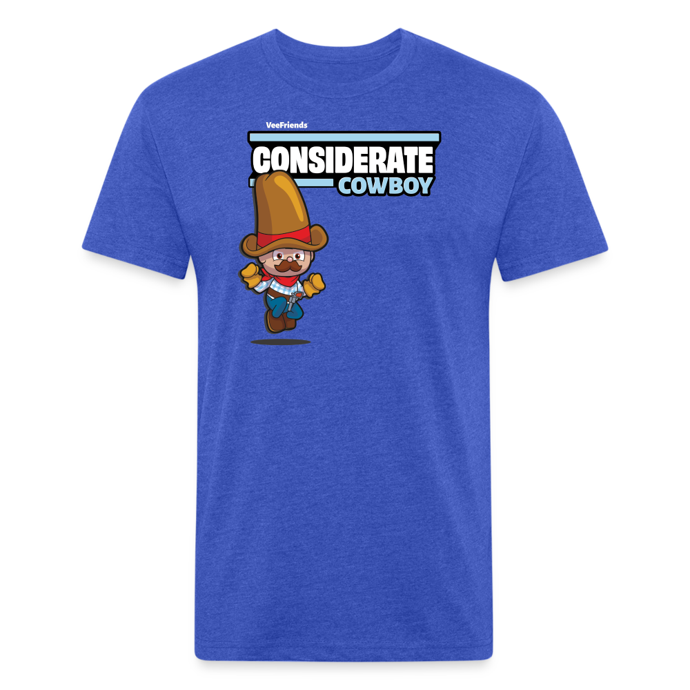 Considerate Cowboy Character Comfort Adult Tee - heather royal
