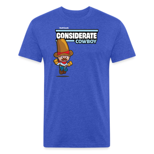 Considerate Cowboy Character Comfort Adult Tee - heather royal