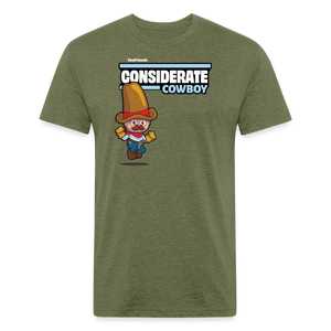 Considerate Cowboy Character Comfort Adult Tee - heather military green
