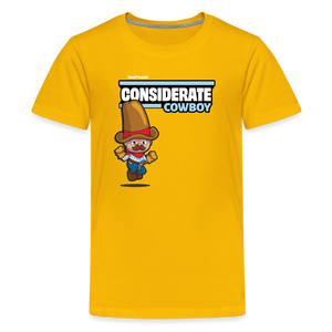 
            
                Load image into Gallery viewer, Considerate Cowboy Character Comfort Kids Tee - sun yellow
            
        