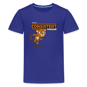 Consistent Cougar Character Comfort Kids Tee - royal blue