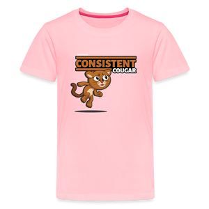 Consistent Cougar Character Comfort Kids Tee - pink