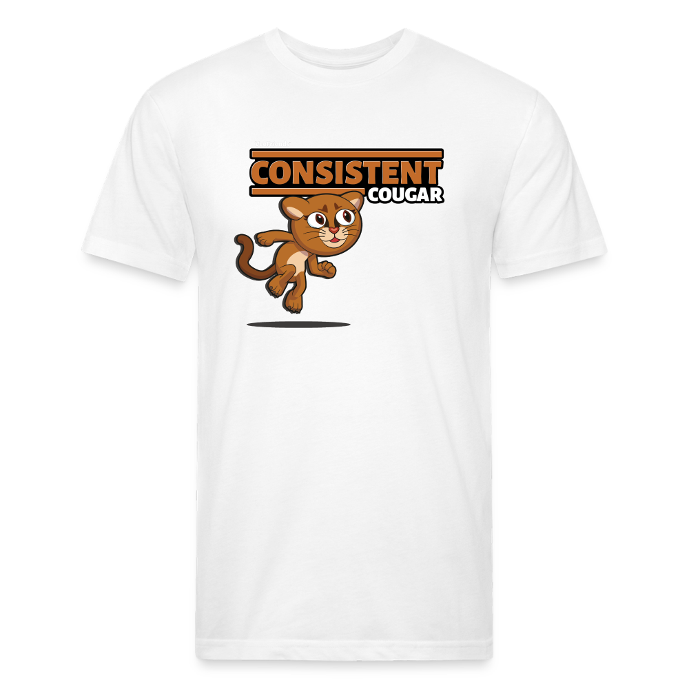 Consistent Cougar Character Comfort Adult Tee - white