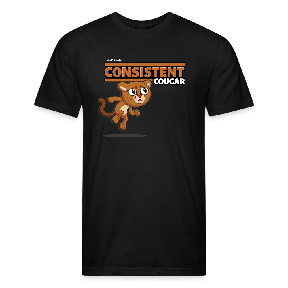 Consistent Cougar Character Comfort Adult Tee - black