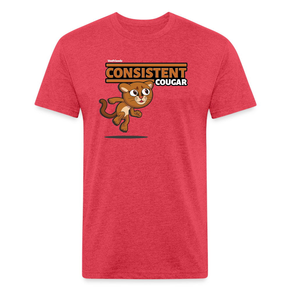 
            
                Load image into Gallery viewer, Consistent Cougar Character Comfort Adult Tee - heather red
            
        