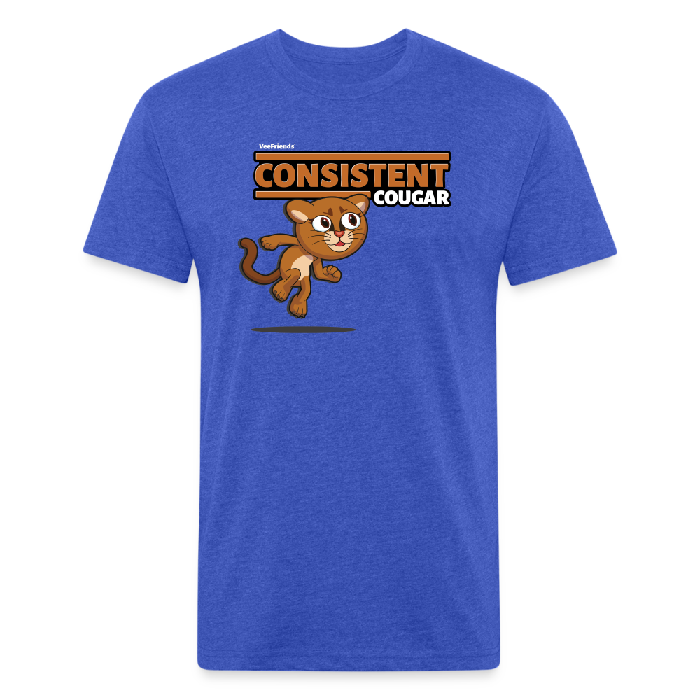 Consistent Cougar Character Comfort Adult Tee - heather royal