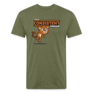 Consistent Cougar Character Comfort Adult Tee - heather military green