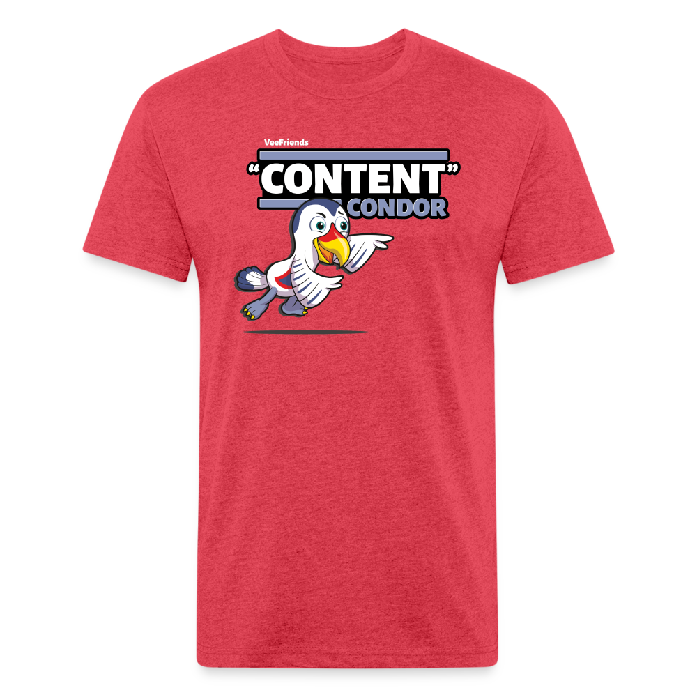 "Content" Condor Character Comfort Adult Tee - heather red