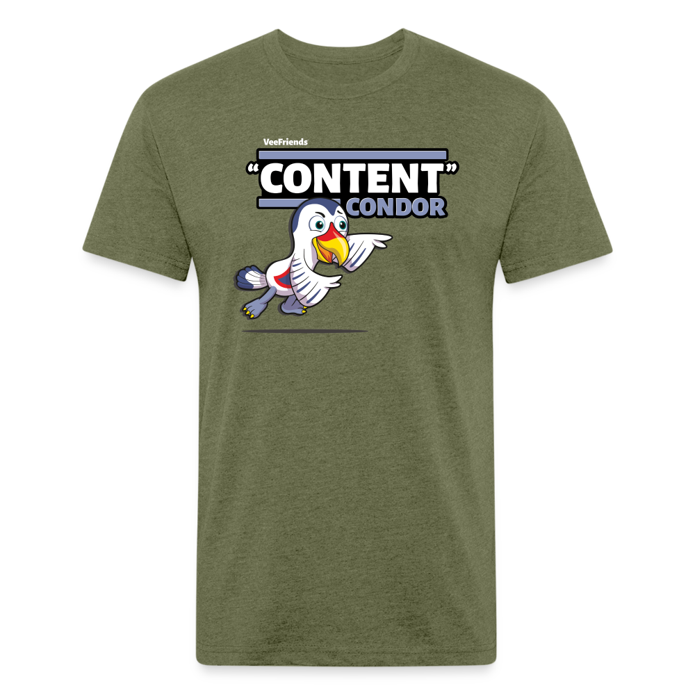 
            
                Load image into Gallery viewer, &amp;quot;Content&amp;quot; Condor Character Comfort Adult Tee - heather military green
            
        