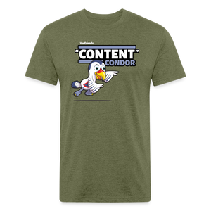 
            
                Load image into Gallery viewer, &amp;quot;Content&amp;quot; Condor Character Comfort Adult Tee - heather military green
            
        