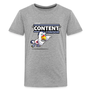 
            
                Load image into Gallery viewer, &amp;quot;Content&amp;quot; Condor Character Comfort Kids Tee - heather gray
            
        