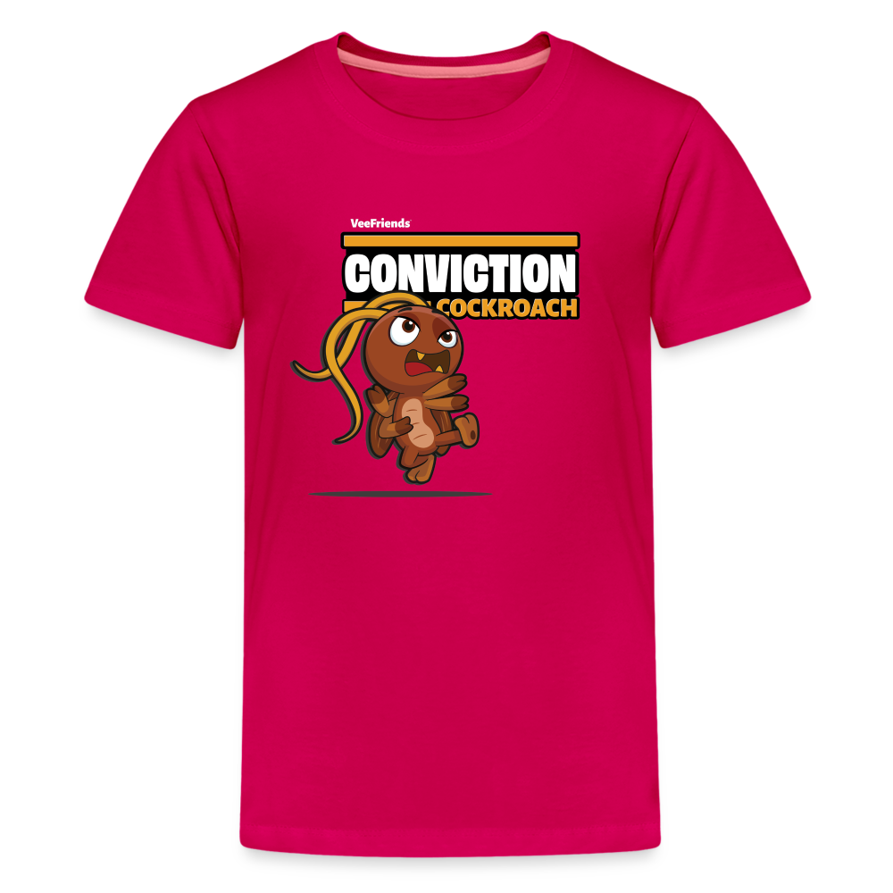Conviction Cockroach Character Comfort Kids Tee - dark pink