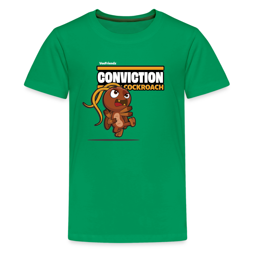 Conviction Cockroach Character Comfort Kids Tee - kelly green