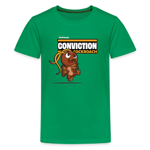 Conviction Cockroach Character Comfort Kids Tee - kelly green