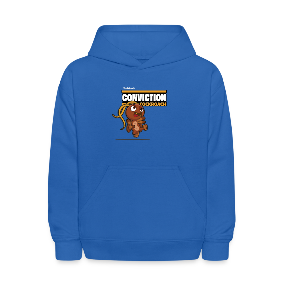 
            
                Load image into Gallery viewer, Conviction Cockroach Character Comfort Kids Hoodie - royal blue
            
        