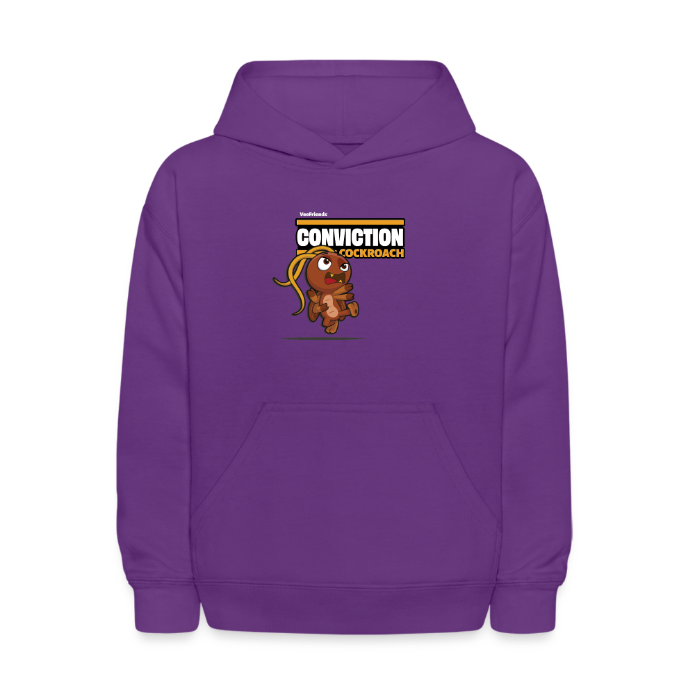 Conviction Cockroach Character Comfort Kids Hoodie - purple