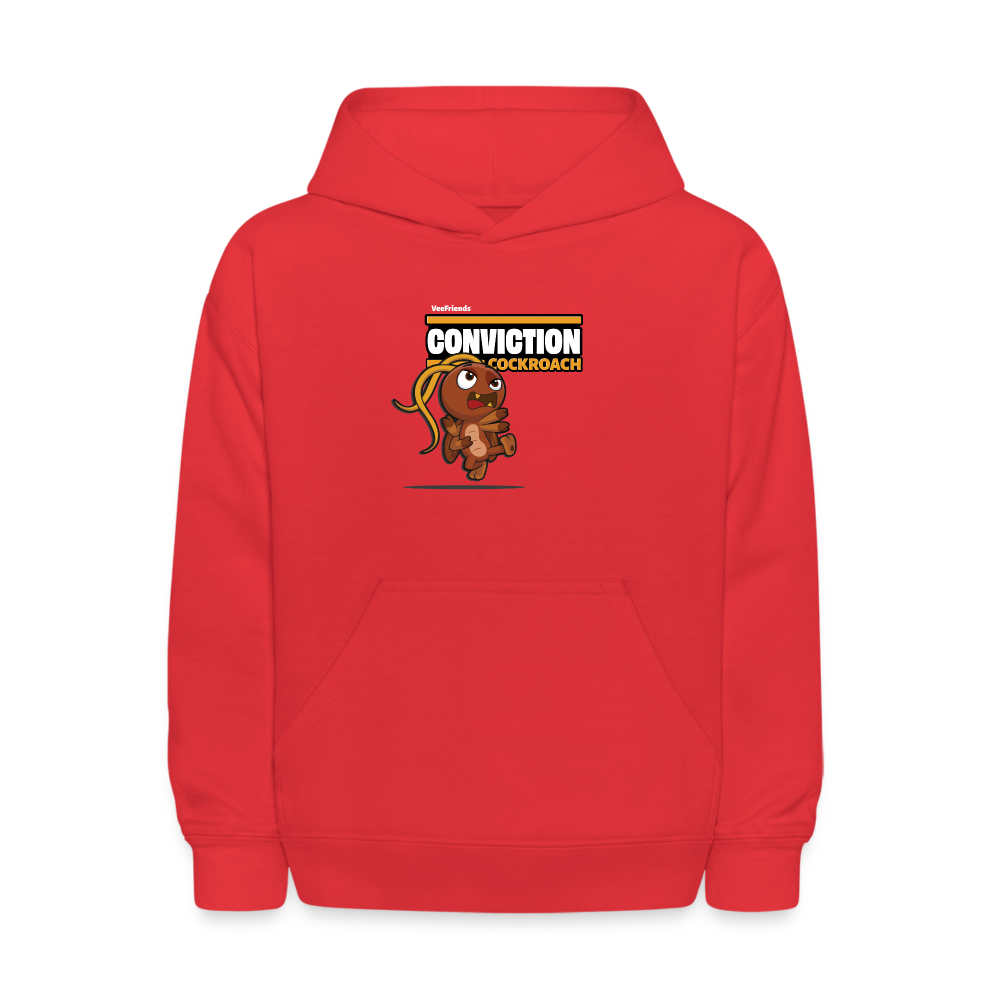 Conviction Cockroach Character Comfort Kids Hoodie - red