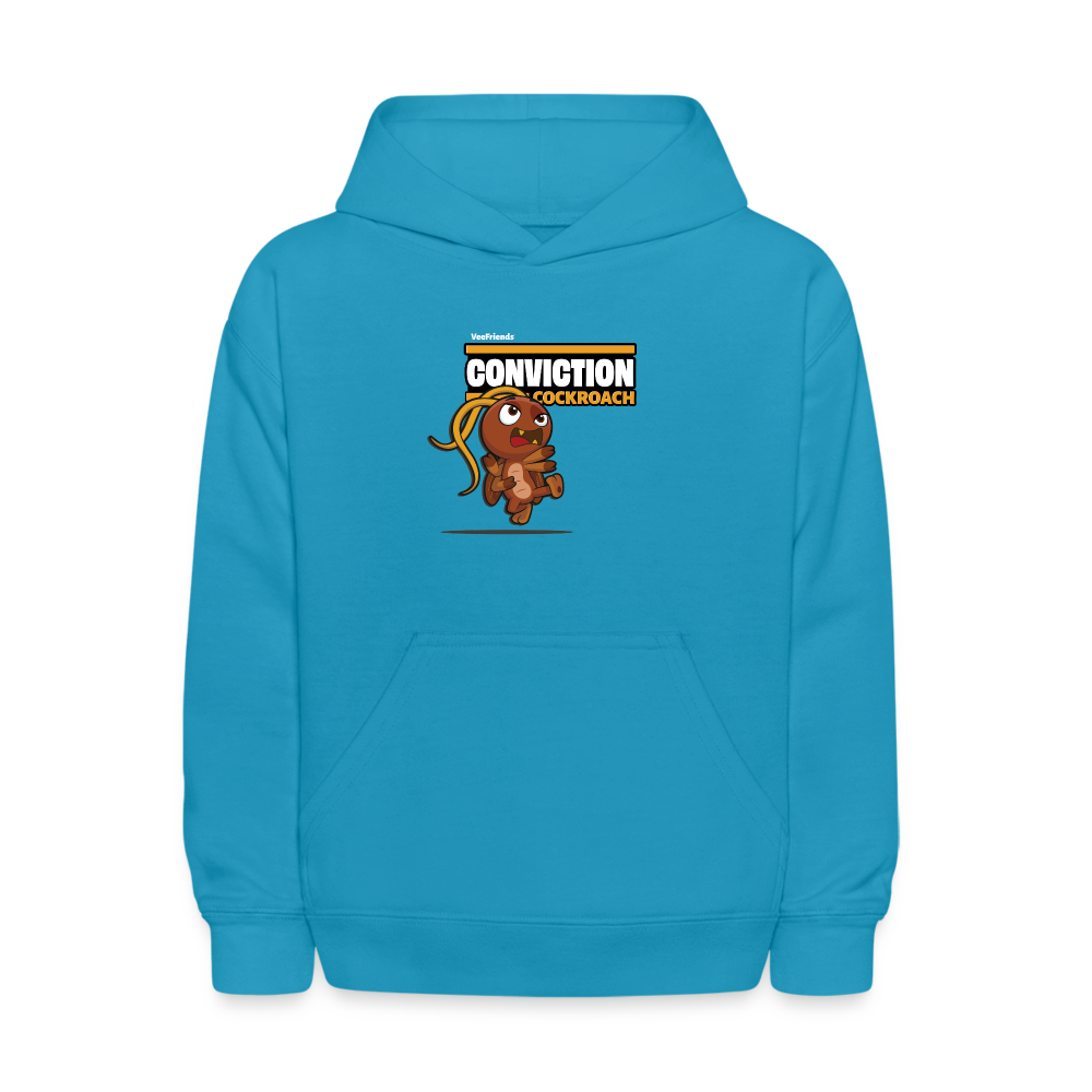 Conviction Cockroach Character Comfort Kids Hoodie - turquoise