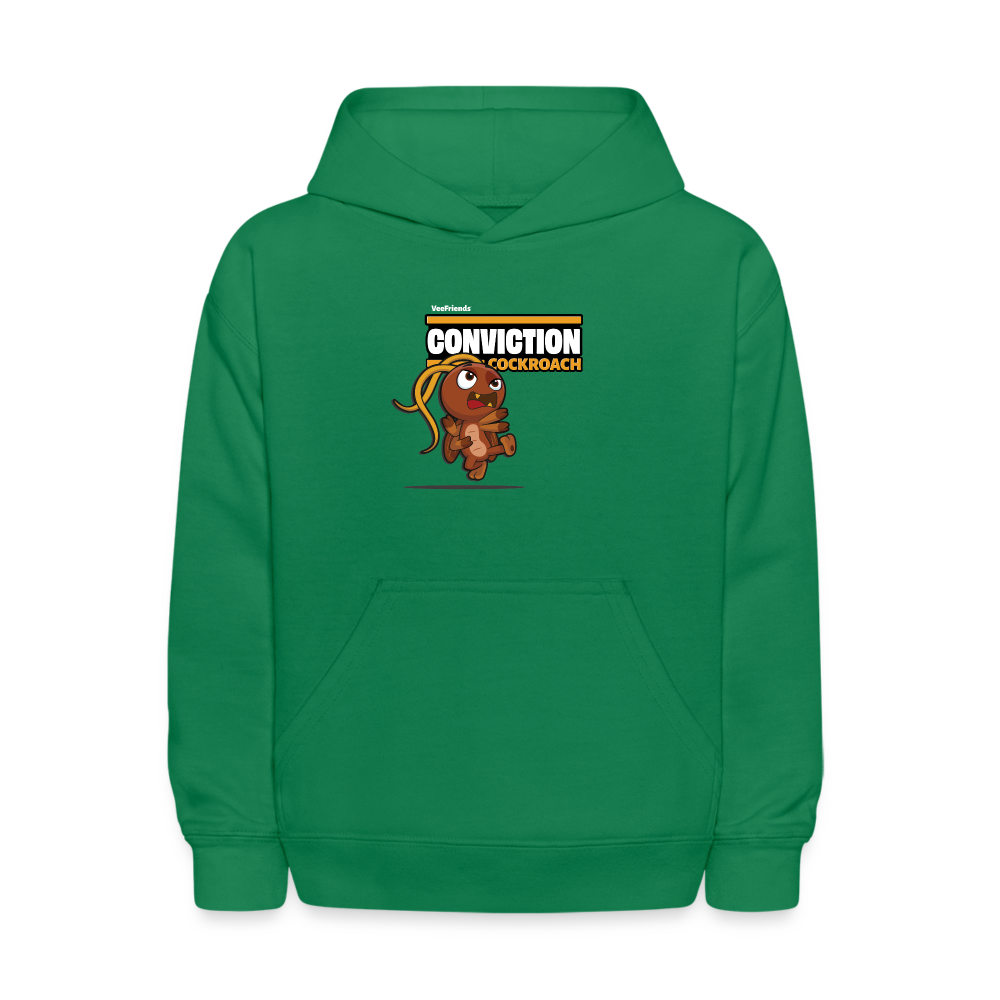 Conviction Cockroach Character Comfort Kids Hoodie - kelly green