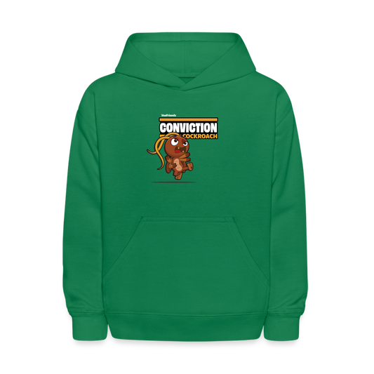 Conviction Cockroach Character Comfort Kids Hoodie - kelly green