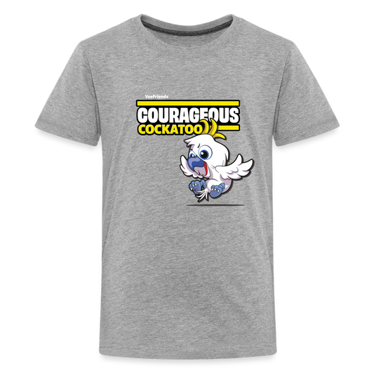 Courageous Cockatoo Character Comfort Kids Tee - heather gray