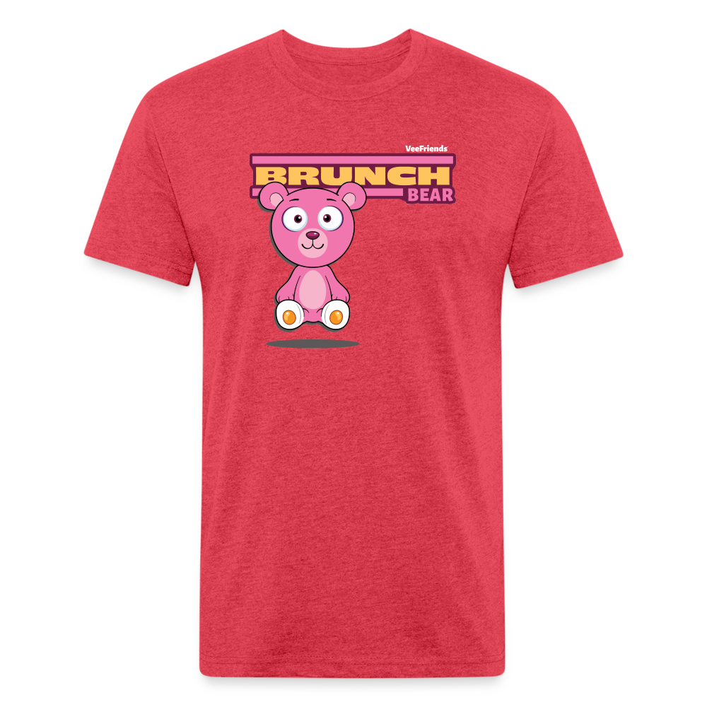 Brunch Bear Character Comfort Adult Tee - heather red