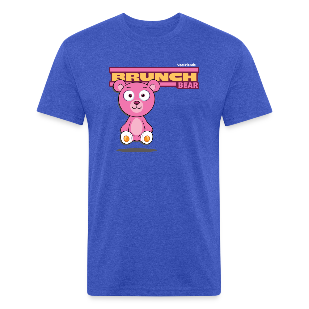 Brunch Bear Character Comfort Adult Tee - heather royal