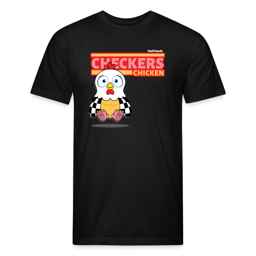 Checkers Chicken Character Comfort Adult Tee - black