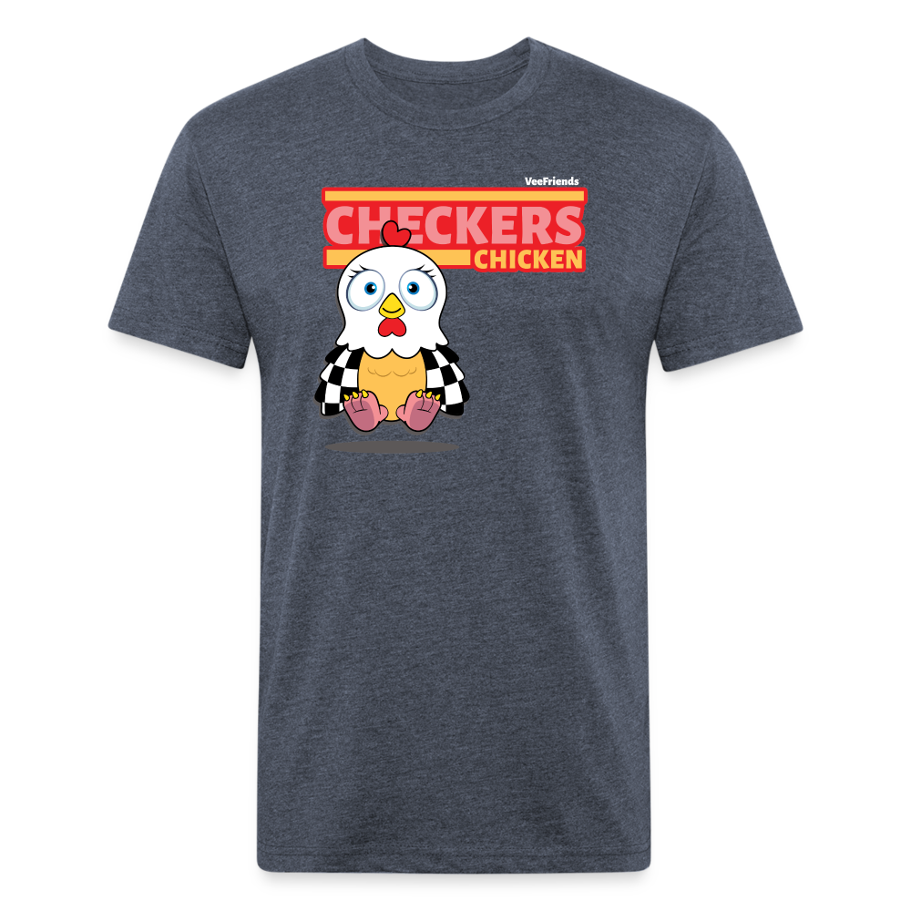 Checkers Chicken Character Comfort Adult Tee - heather navy