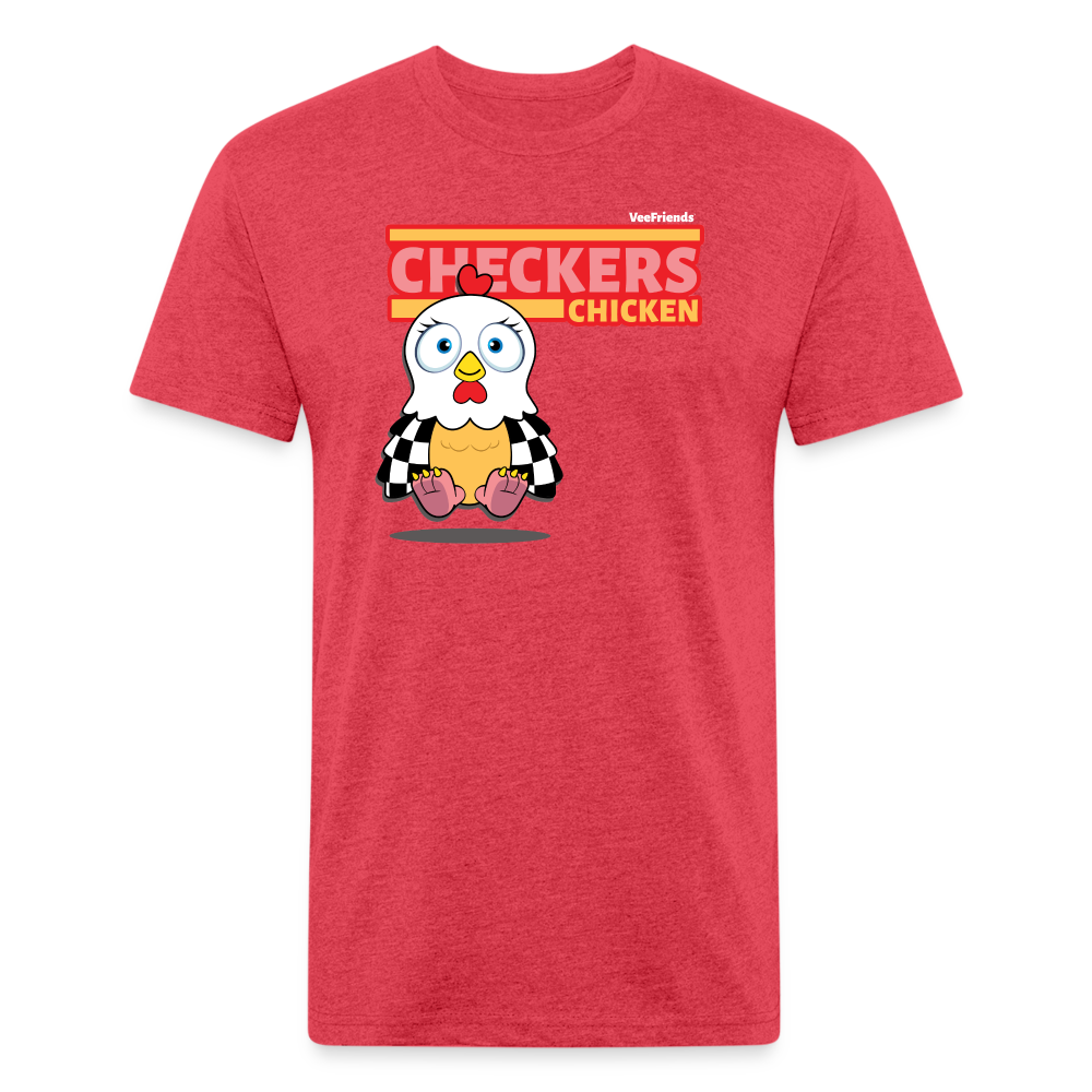 Checkers Chicken Character Comfort Adult Tee - heather red