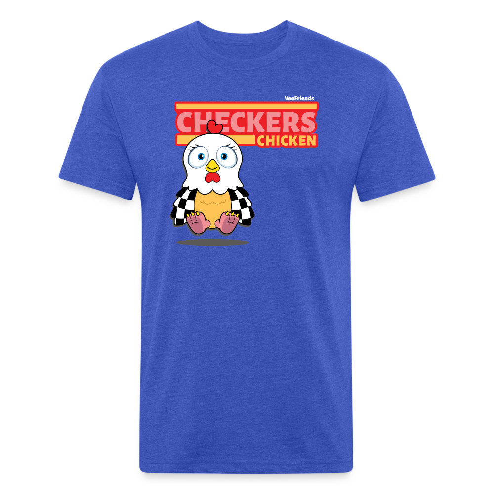 Checkers Chicken Character Comfort Adult Tee - heather royal