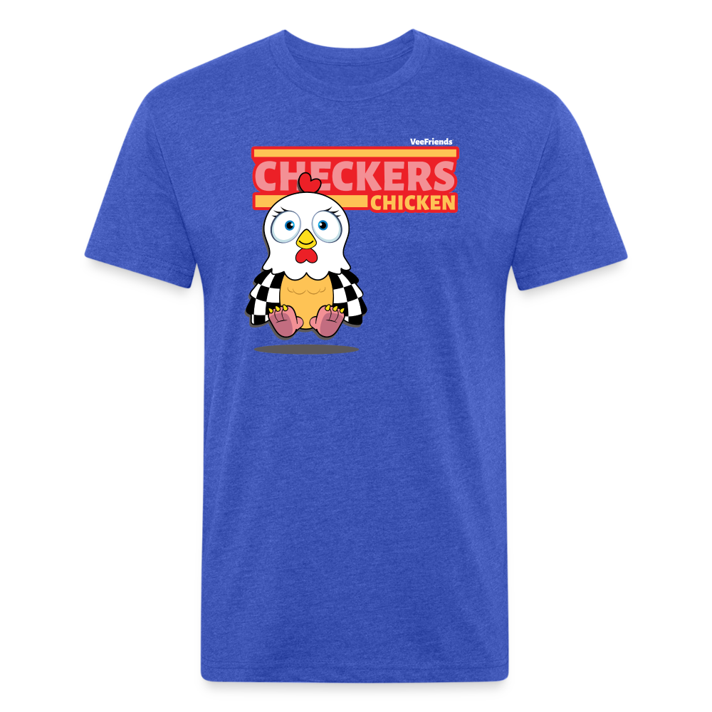 
            
                Load image into Gallery viewer, Checkers Chicken Character Comfort Adult Tee - heather royal
            
        