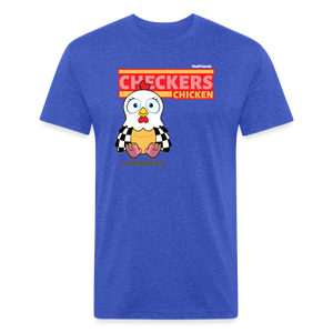 Checkers Chicken Character Comfort Adult Tee - heather royal