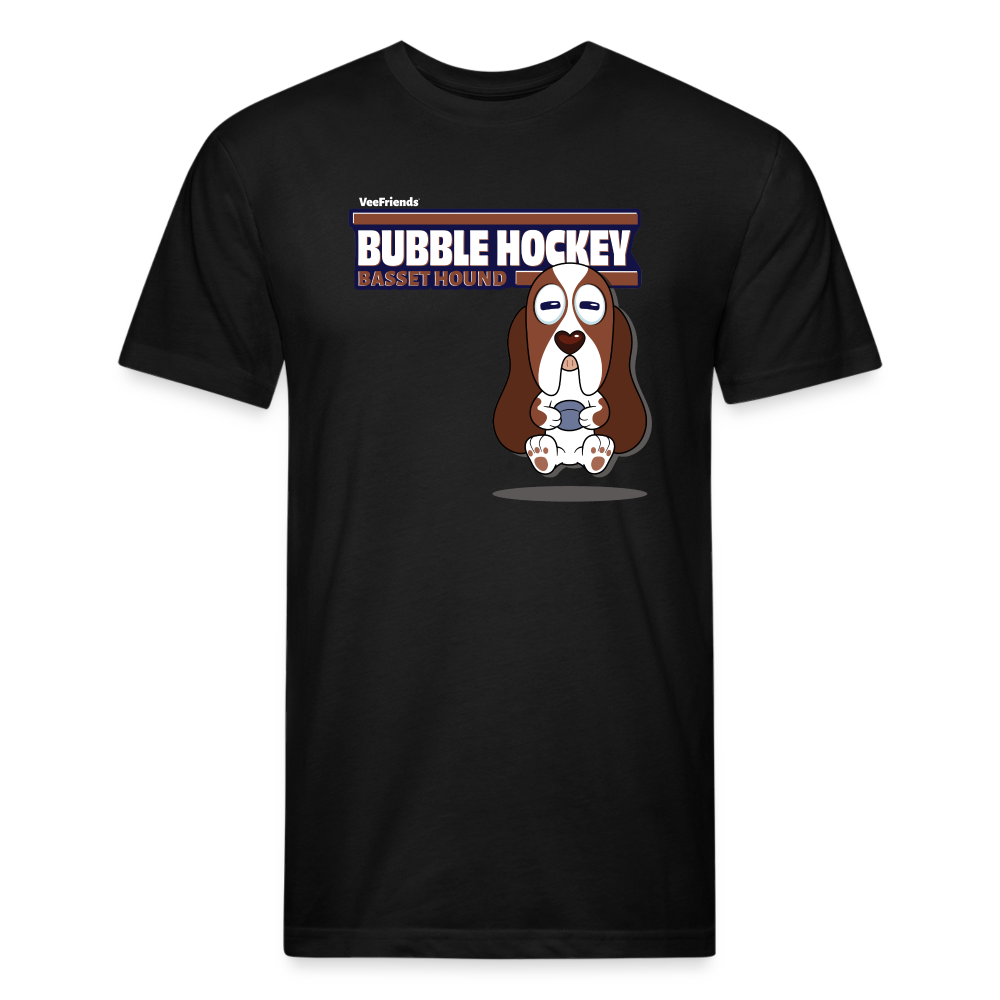 
            
                Load image into Gallery viewer, Bubble Hockey Basset Hound Character Comfort Adult Tee - black
            
        
