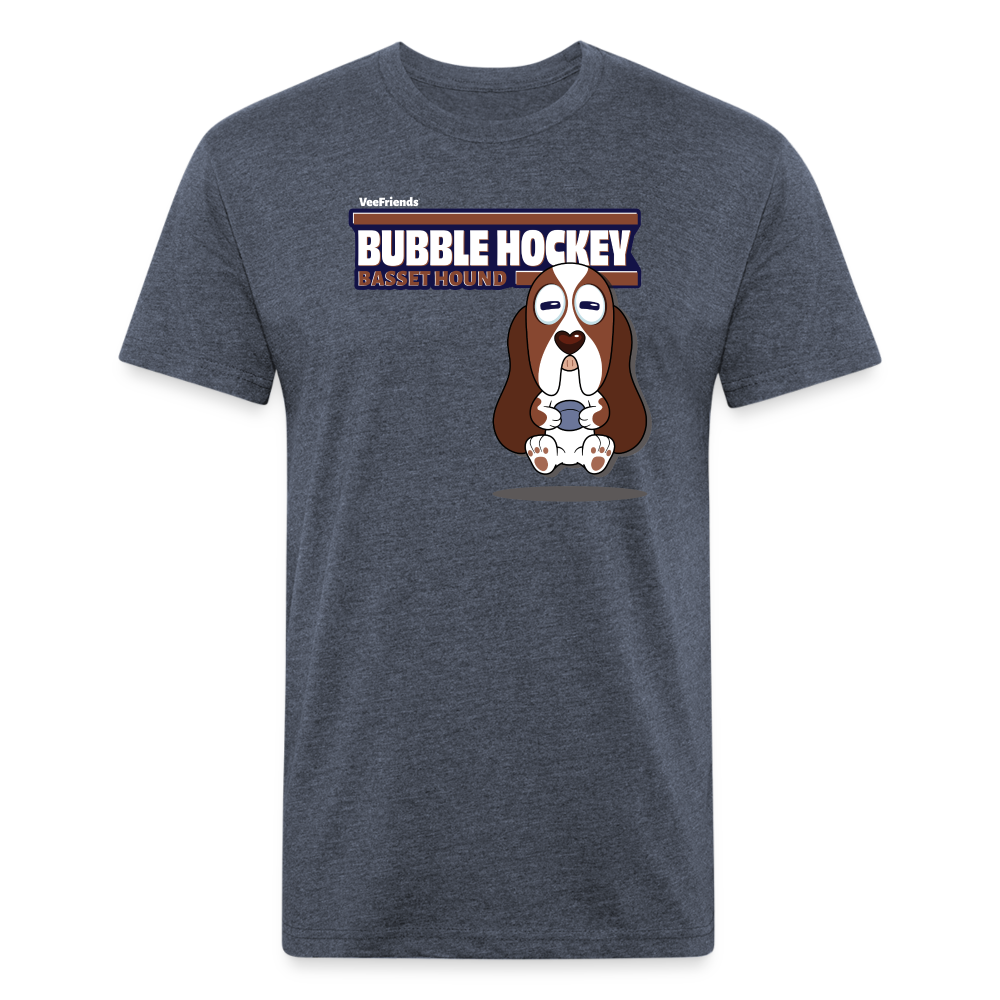 
            
                Load image into Gallery viewer, Bubble Hockey Basset Hound Character Comfort Adult Tee - heather navy
            
        