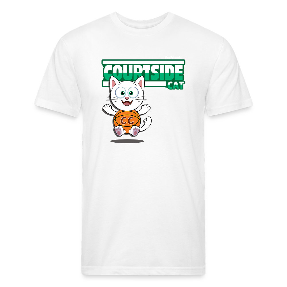 Courtside Cat Character Comfort Adult Tee - white