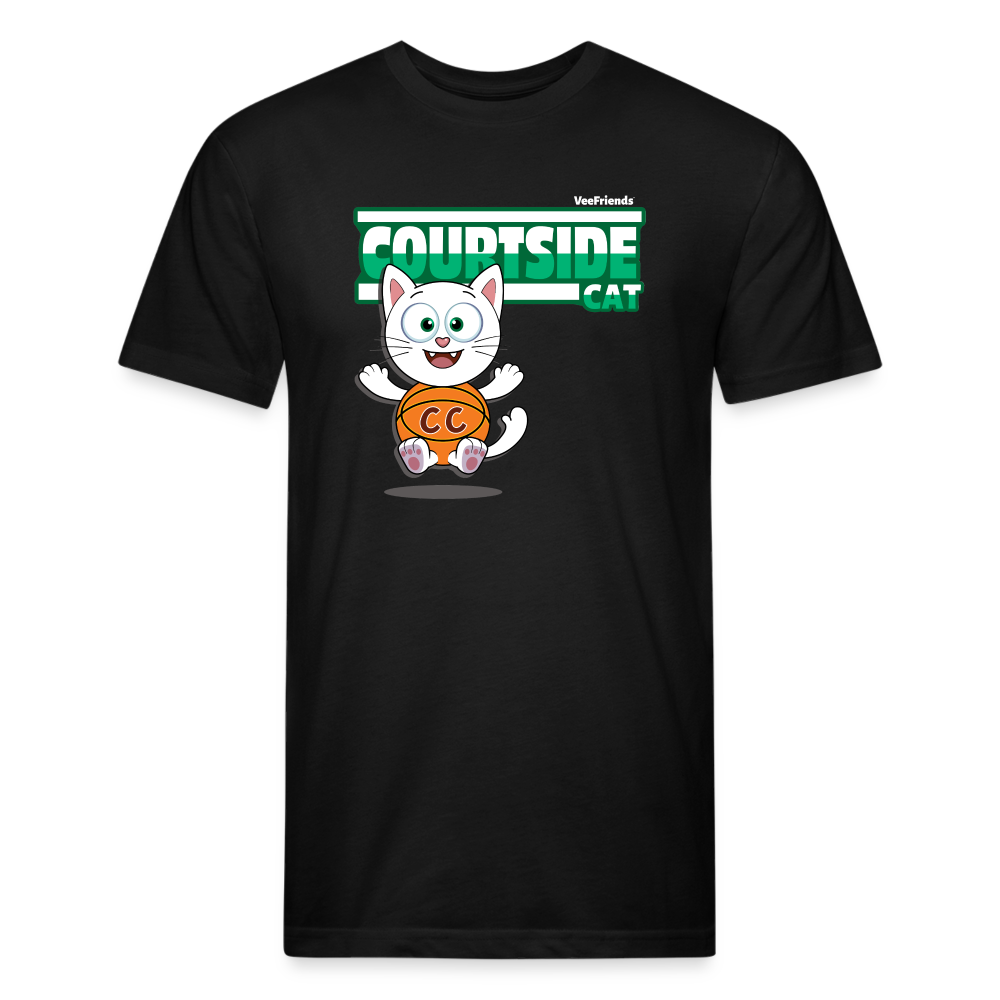 Courtside Cat Character Comfort Adult Tee - black